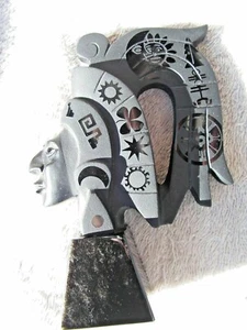 AZTEKENKOPF OBSIDIAN STEIN SCHWARZE FARBE NEU. VOR KAUF LESEN DANKE. R - Bild 1 von 8