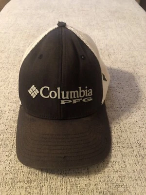 Columbia PFG Performance Fishing Gear Mesh Cap Hat Flexfit L/XL Black Front - Image 1 of 4