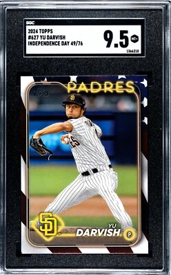 2024 Topps Series 1 Yu Darvish Independence Day /76 SGC 9.5 - Image 1 of 2