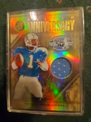 Warren Moon, Panini, 2011, #32, 30/99, Golden Anniversary, Game-Worn Material - Image 1 of 2