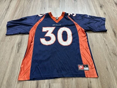 Camiseta de fútbol americano vintage para hombre Nike Terrell Davis Denver Broncos NFL talla L Foto 1 de 4