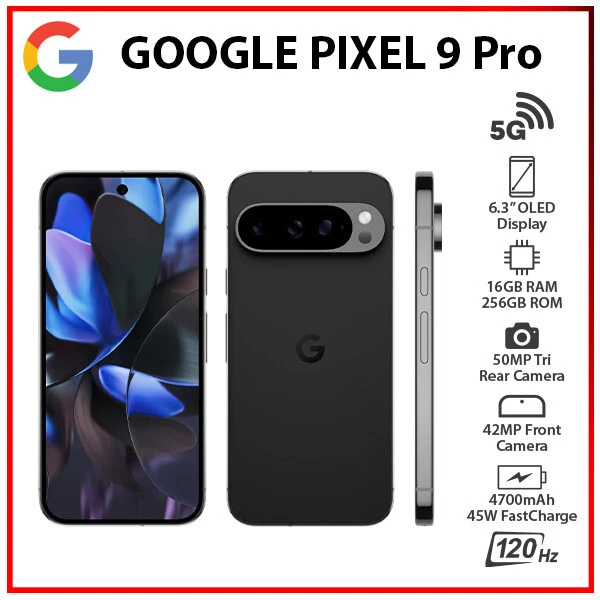 Google Pixel 9 Pro - 256 GB - Obsidian (Unlocked)