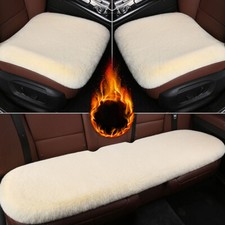 Auto Car Seat Cover Front Seat Warm Plush Cushion Sheepskin Pad Mat Accessories