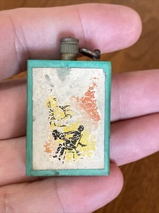 Letrero de Escorpio Risque encendedor de golpe de partido permanente vintage verde espuma de mar años 70 - Imagen 1 de 11