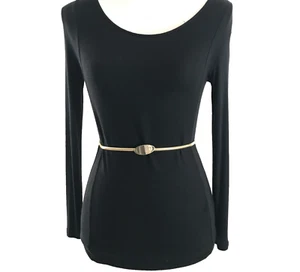 Women's Coil Belt XS Gold VTG Metal Stretch Disco Classic Skinny Dress Ladies - Picture 1 of 10