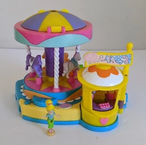 Vintage 2002 Bluebird Polly Pocket PollyWorld Carousel w/ 1 Figure - Picture 1 of 8