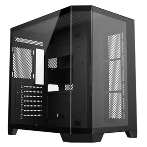CIT DS360 ATX Gaming Case Dual Chamber Full Panoramic Tempered Glass - Black - Picture 1 of 13