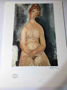 Amedeo Modigliani off set lithograph cm 50x70 Archives Paris - signature on - Picture 1 of 9