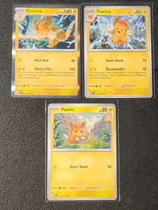 Pawmot 076/193 holo, Pawmo 075/193, Pawmi 074/193 Paldea Evolved NM - Picture 1 of 1