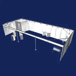 Messestand 12x5 Meter Reihenstand 4m2 Abstellkammer mit Beleuchtung Stand 31 - Bild 1 von 1
