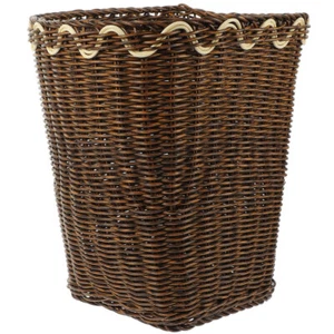 Basket Trash Garbage Can Natural Trash Can Room Storage Home Trash - Picture 1 of 12