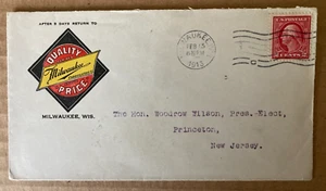 MILWAUKEE Corrugating Co., ~ Color Adv. Cover 1913 to Pres. Elect Woodrow Wilson - Picture 1 of 2