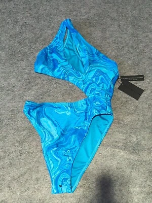 South Beach Swimsuit Women's Size 12 (US 8) Blue One Piece Vacation Resort NWT - Image 1 of 4