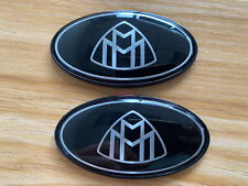 2pcs Gloss Black Car Emblem Sticker Side Skirts Fender Badge Logo For Maybach