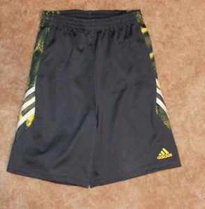 ADIDAS Boys' Size 6 ATHLETIC SHORTS (gray/yellow; 6" inseam) perfect condition - Picture 1 of 1