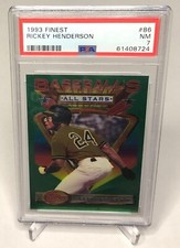 1993 Topps Finest Rickey Henderson All Stars PSA 7 #86