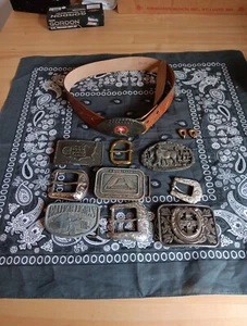 Lot of Vintage belt buckles San fransico trucking redman mixed condition lot - Picture 1 of 15