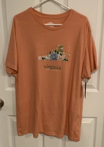 Home Free Orange/Peach Virginia T-Shirt - XL - NEW - Picture 1 of 4