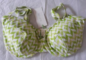 New Lilly & Lime Bikini Swimwear Top Size 8G Green & White *Faulty - Description - Picture 1 of 24