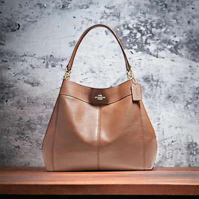 NWT Coach 23511 LARGE LEXY SHOULDER BAG Gold Hdw Saddle Leather Handbag - Image 1 of 4
