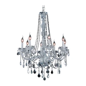 Crystal Chandelier Home Decor Living Dining Room Lighting 8 Light Fixture 28 in - Picture 1 of 2