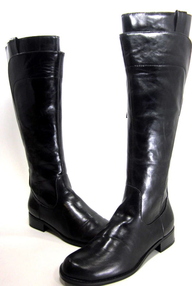 Michael Antonio 女式 NICHOLAS 及膝时尚靴黑色美国 8 码 M 码全新 — 第 1/4 张图片