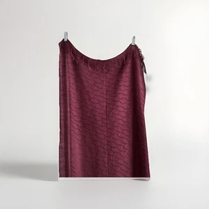 Echo Design Women’s Purple Rectangular Woven Scarf with Wave Pattern - Picture 1 of 8