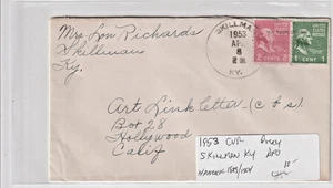 Skillman KY 1953 LOU RICHARDS a ARTE LINKLETTER en portada de Hollywood California (J238) - Imagen 1 de 2