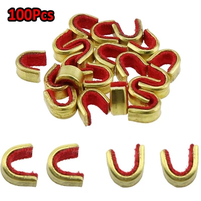 100Pcs Archery Bow String Nock Points Brass Buckle Clips Nocking Protector Bow - Image 1 of 4