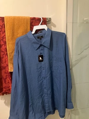 Camisa Larga Con Botones Enro Estampado Azul 70% Polinósico 4X 4xl XXXXL NUEVA NUEVA CON ETIQUETAS Foto 1 de 3