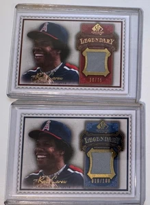 SP Legendary Cuts 2009 Memorabilia Rod Carew LOTE (2) juego usado/75/100 patio - Imagen 1 de 2