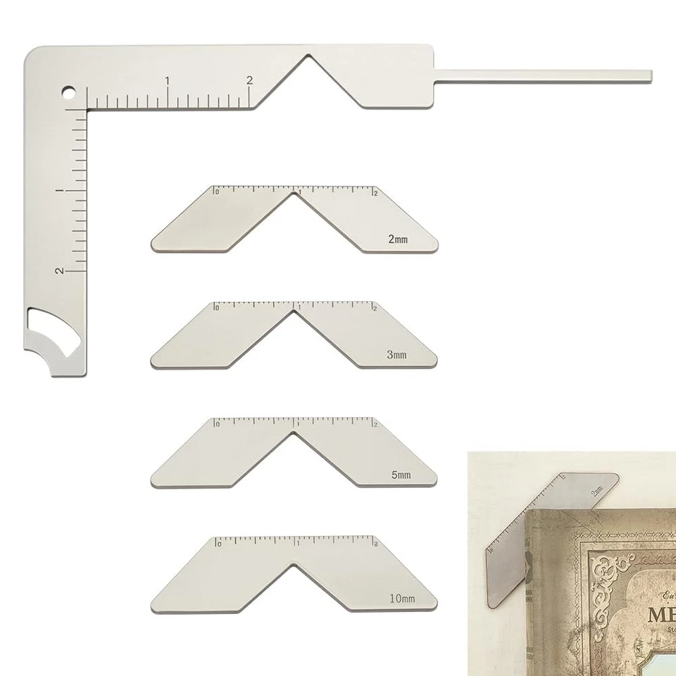 Kit de encuadernación de 5 piezas y herramienta ingleteadora de esquina guía de cubierta de libro 5 en 1 2/3/5/10 mm... Foto 1 de 4