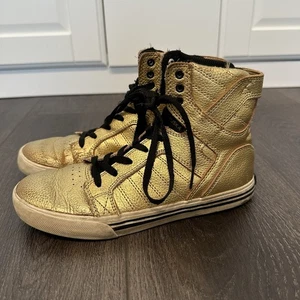 Supra Skytop Musks Kinder Gold Sneaker, Größe 3,5, fairer Zustand - Bild 1 von 9