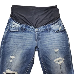 KanCan Maternity Jeans Womens 32 Distressed Skinny Stretch VBK1831A - Picture 1 of 12