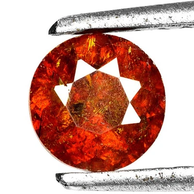 1.35 Ct Exceptional Round 6.2 MM Orangey Yellow Russian 100% Natural Sphalerite - Image 1 of 4