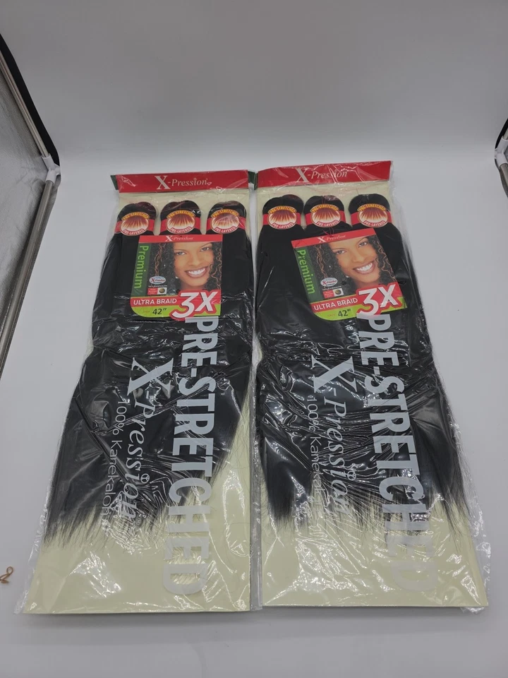 Outre Synthetic Pre Stretched ULTRA BRAID - XPRESSION 3" 1B Off Black