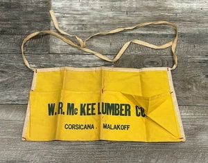 Vintage W.R. McKee Lumber Co. Corsicana TX Malakoff Texas Advertising Nail Apron - Picture 1 of 7
