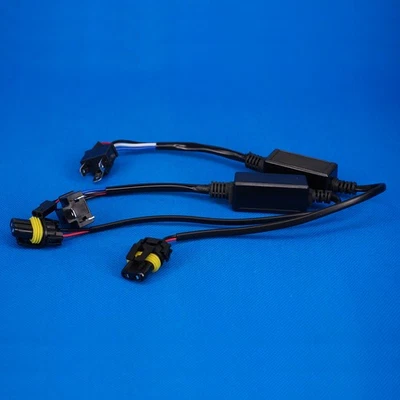 2x H4 Relay Wiring Harness Socket Plug fit for Hi/Lo HID Bi-Xenon Controller ln - Image 1 of 3