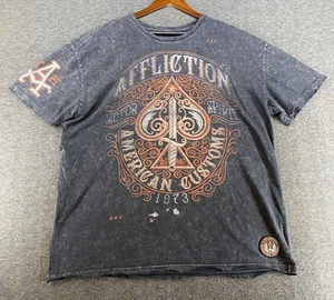 SIEHE BILDER Affliction Speed Kills American T-Shirt Distressed grau Größe 3XL - Bild 1 von 14