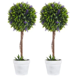 Kunstpflanze Lavendel 2er-Set Künstliche Pflanzen 60 cm Zimmerpflanze Grün - Bild 1 von 10