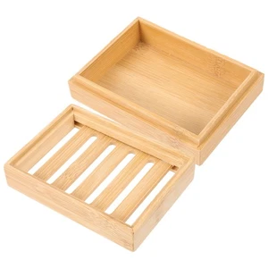 Caja Jabonera Bambú Y Madera Viaje Jabonera Con Drenaje - Imagen 1 de 12