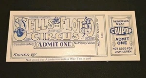 Orig Early Sells Floto Super Circus Complete Ticket - Picture 1 of 5