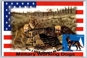 #5408 Military Working Dogs Dutch Shepherd FDC Maxi Card w/Pictorial Cancel - Picture 1 of 1