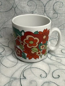 Taza de café floral vintage años 70 Baviera Alemania Occidental taza retro mod flower power - Imagen 1 de 6