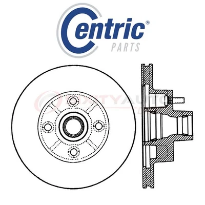 Centric C-TEK Disc Brake Rotor for 1975-1977 Pontiac Grand LeMans 3.8L 4.1L qv - Imagem 1 de 4