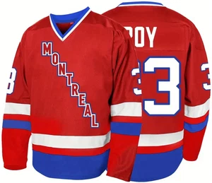 Men's Montreal Canadiens Patrick Roy Red Player NHL Hockey Jersey SMALL - 3XL - Picture 1 of 8