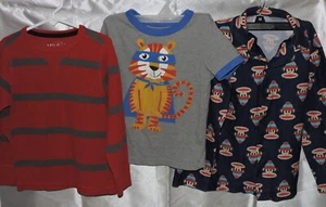 Multibrand short and long sleeve pajama tops for boys, set of 3, size 4T and 5Y - Picture 1 of 9