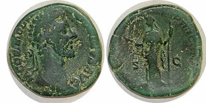 COMMODE Sesterce FEL AVG TR - P VI IMP IIII COS III P P +181   ROME RIC.308 - Imagen 1 de 1