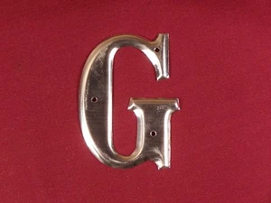 Insegna Casa Vintage Retrò Alluminio Lettera G 3" Indirizzo Lettera G anni 40 50 - Foto 1 di 3