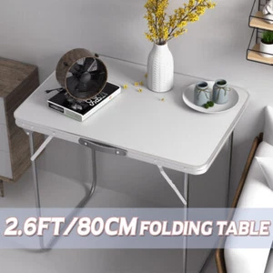MDF PORTABLE INDOOR OUTDOOR WOODEN FOLDING DINING TABLE CAMPING PICNIC PARTY - Picture 1 of 18